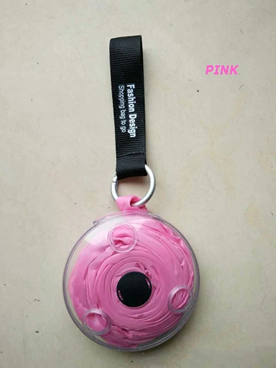 Pink Портативный складной дисковый мешок многоразовая нейлоновая складная сумка для похода в магазин DNS дизайн большой шоппер мешок Лен для овощей эко продуктов - Цвет: Pink
