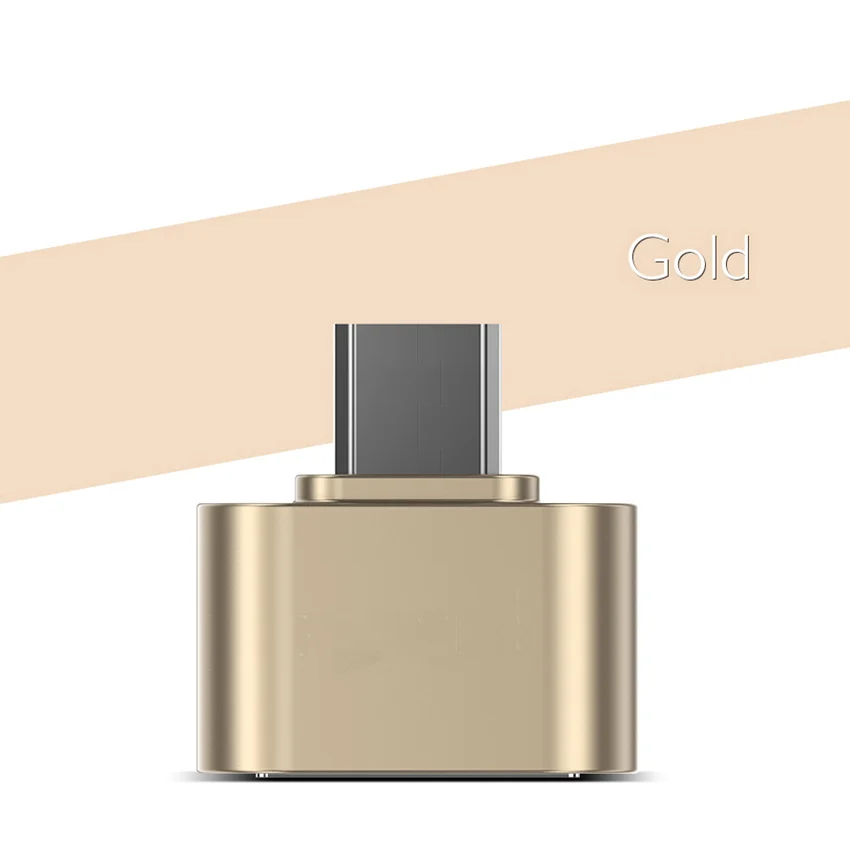 Gold Micro USB OTG 3,0 Hug конвертер для Android телефона OTG адаптер для samsung Tablet Cable кардридер флэш-накопитель OTG Кабельный ридер - Цвет: Gold