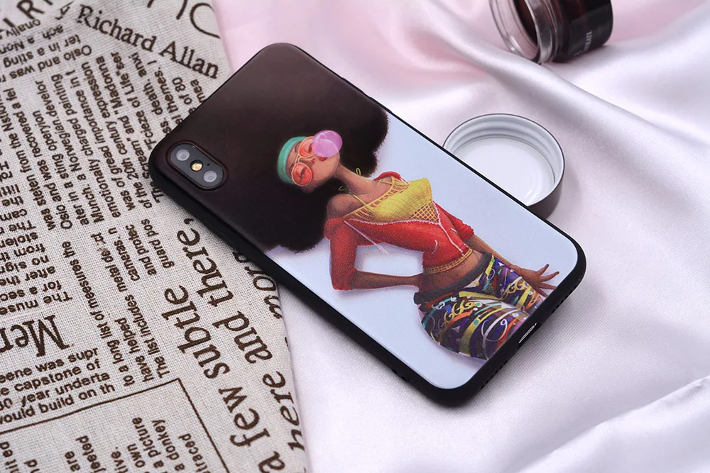 Чехол для iPhone 11 Pro, чехол для iPhone 5, 5S, 6, 6 S, 7, 8 Plus, X, XS, Max, чехол для африканских девочек, чехол для iPhone 7, мягкий ТПУ для iPhone XR, чехол