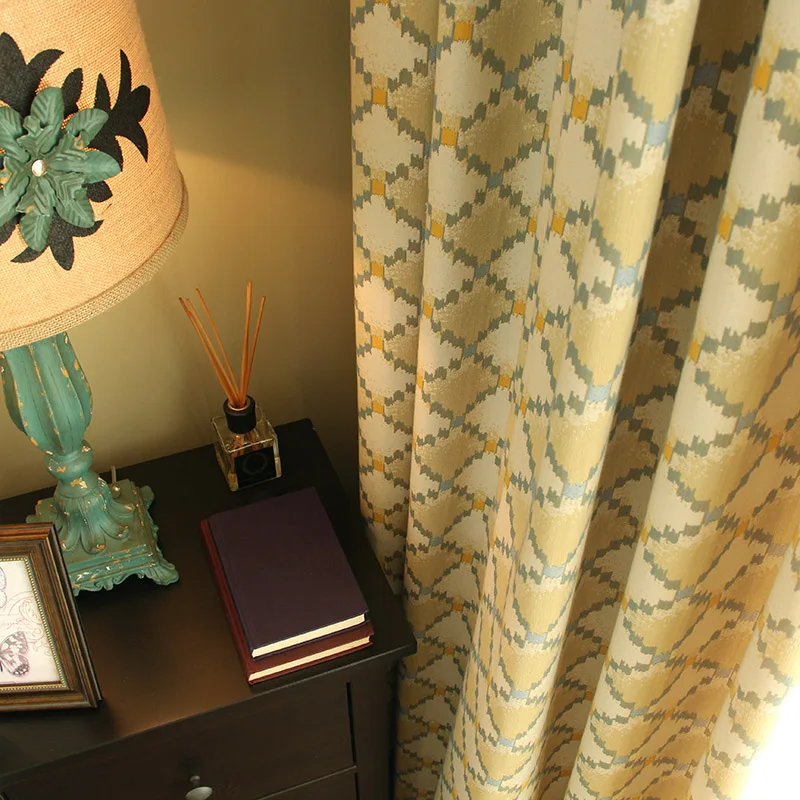 Современные жаккардовые занавески на заказ затемняющие шторы в скандинавском