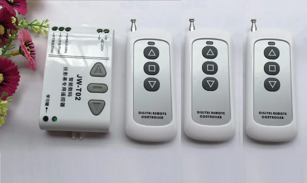 Беспроводный контроллер с проекционным экраном и 3 x передатчиками (с батареей), расстояние 50-100 м