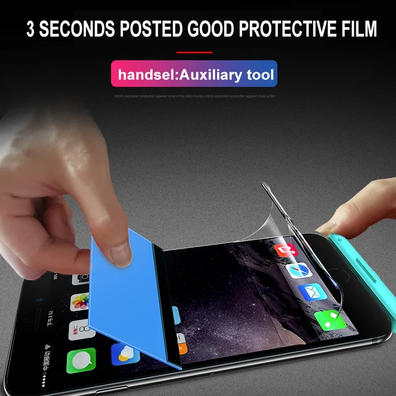 9D изогнутая полностью покрывающая мягкая Гидрогелевая пленка для HUAWEI Y9 2018 Enjoy 8 Plus