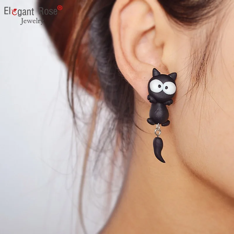 Модные женские свадебные серьги с милыми животными 10 стилей серьги-гвоздики