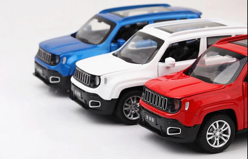 1/32 Jeep Renegade SUV литая модель автомобиля со звуком и светильник Модель автомобиля игрушка машинки коллекция детских игрушек
