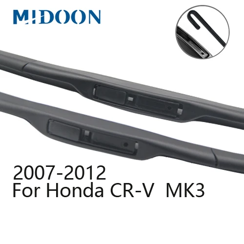 

MIDOON Гибридный дворников щетки стеклоочистителя гибридная для Honda CR-V (CRV) Fit крюк оружия модель год от 1995 до 2016
