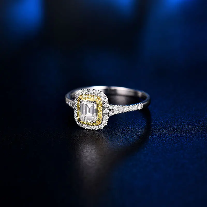 Роскошный дизайн обещанные ювелирные изделия однотонное Белое золото 14 карат