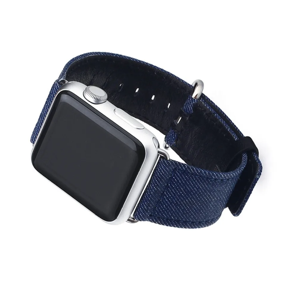 Хохлатый кожаный ремешок для Apple Watch band 4 42 мм 38 мм 3 iwatch band 44 мм/40 мм pulseira correa canvas браслет аксессуары для часов