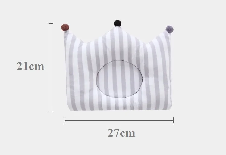 Crown Shape Baby Head Shaping Pillow Newborn Prevent Flat Head Cushion Cotton Baby Pillow For Bed Infant Head Protector Cushion