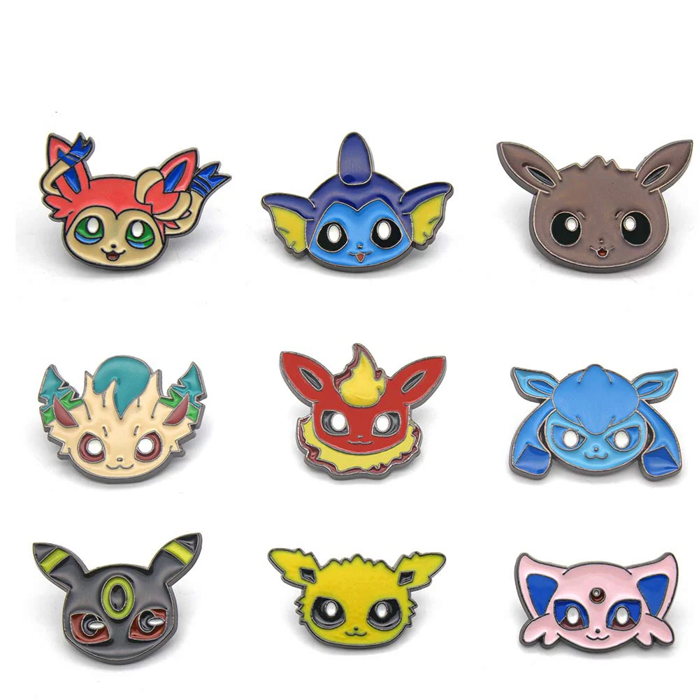 Игра Pakemon Packet Монстр Иви Espeon Jolteon Flareon металлический бейдж брошь на булавке