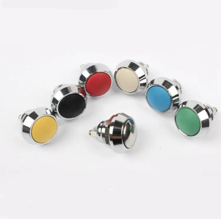 12 мм различные цвета сброс металла кнопочный переключатель нормально открытый