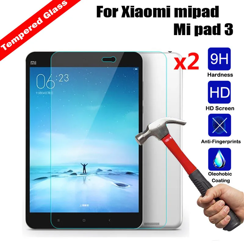 XSKEMP 2Pcs/Lot Genuine Tempered Glass Screen Protector For Xiaomi mipad Mi pad 3 Tablet PC Anti-scratch Protective Film Guard | Мобильные
