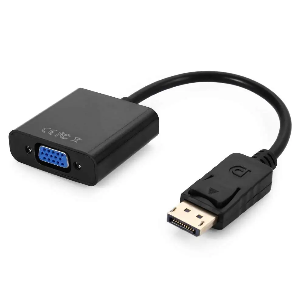Адаптер DisplayPort DP Male VGA Female кабель конвертер 1080P совместимый с настольным ноутбуком