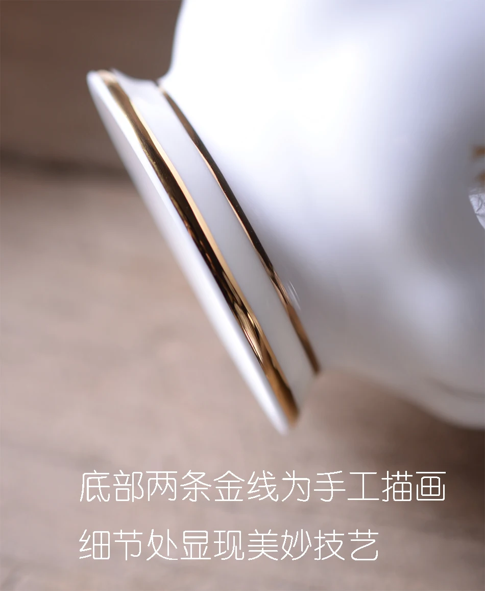 Бесплатная доставка Главная миледи элегантный чашки кофе и блюдце костяной 24 К