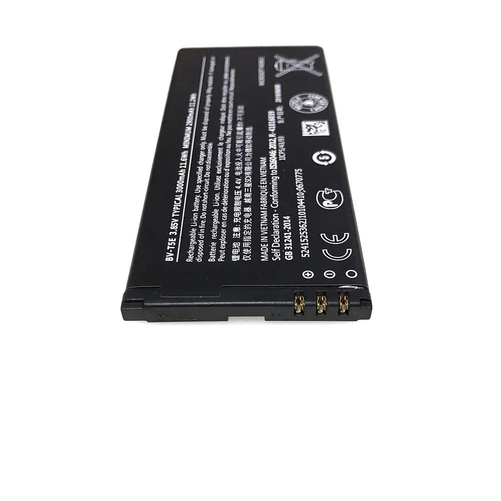 Для microsoft Lumia 950 BV T5E Батарея BV-T5E BVT5E RM-1106 RM-1104 RM-110 3000 мА/ч, полный Ёмкость батареи