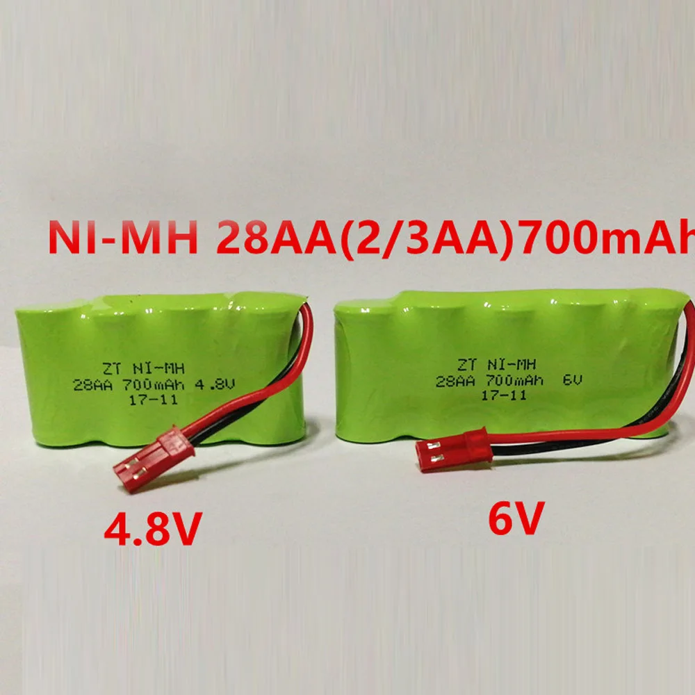 Sorvess 1 PCS 28AA Batteria Ricaricabile 2/3AA 4.8 V e 6 V 700 mAh Batterie di Stile di Alimentazione cellulare Per I giocattoli di RC Modello di Nave