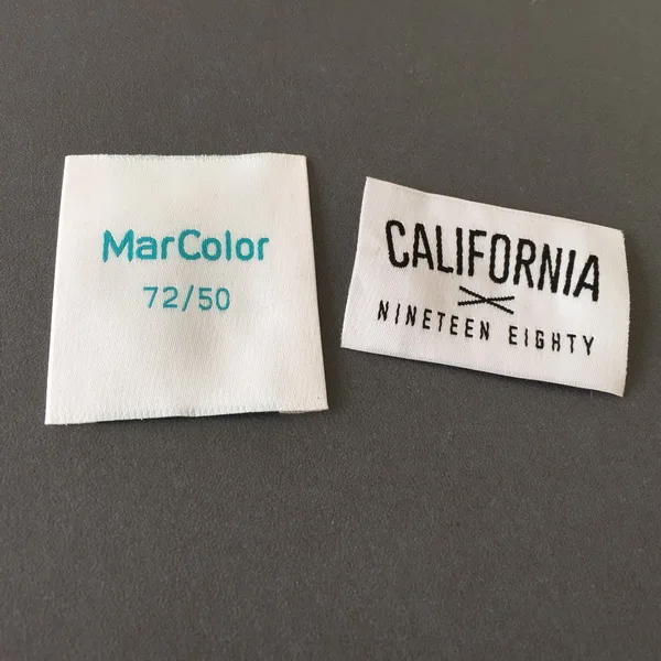 

Custom very white background labels custom woven labels