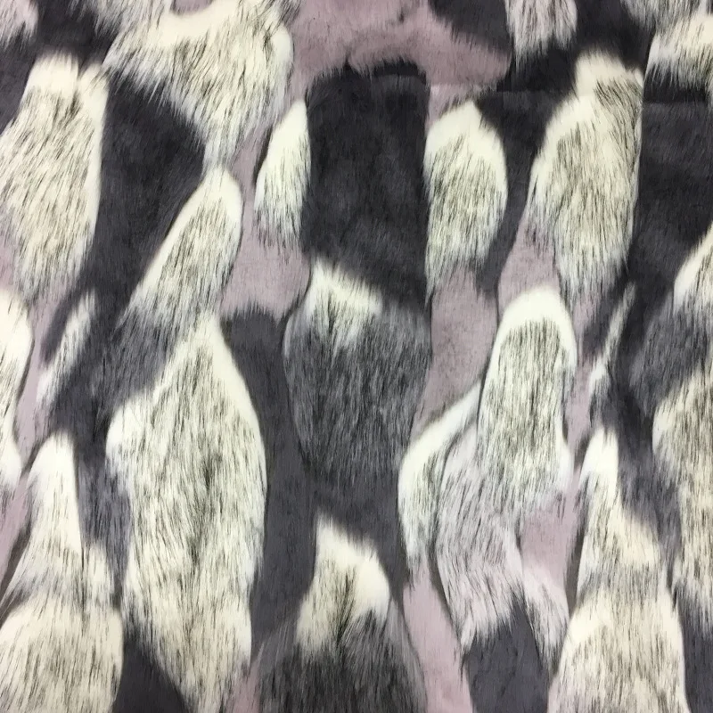 Faux fur square jacquard long hair coat fabric | Дом и сад