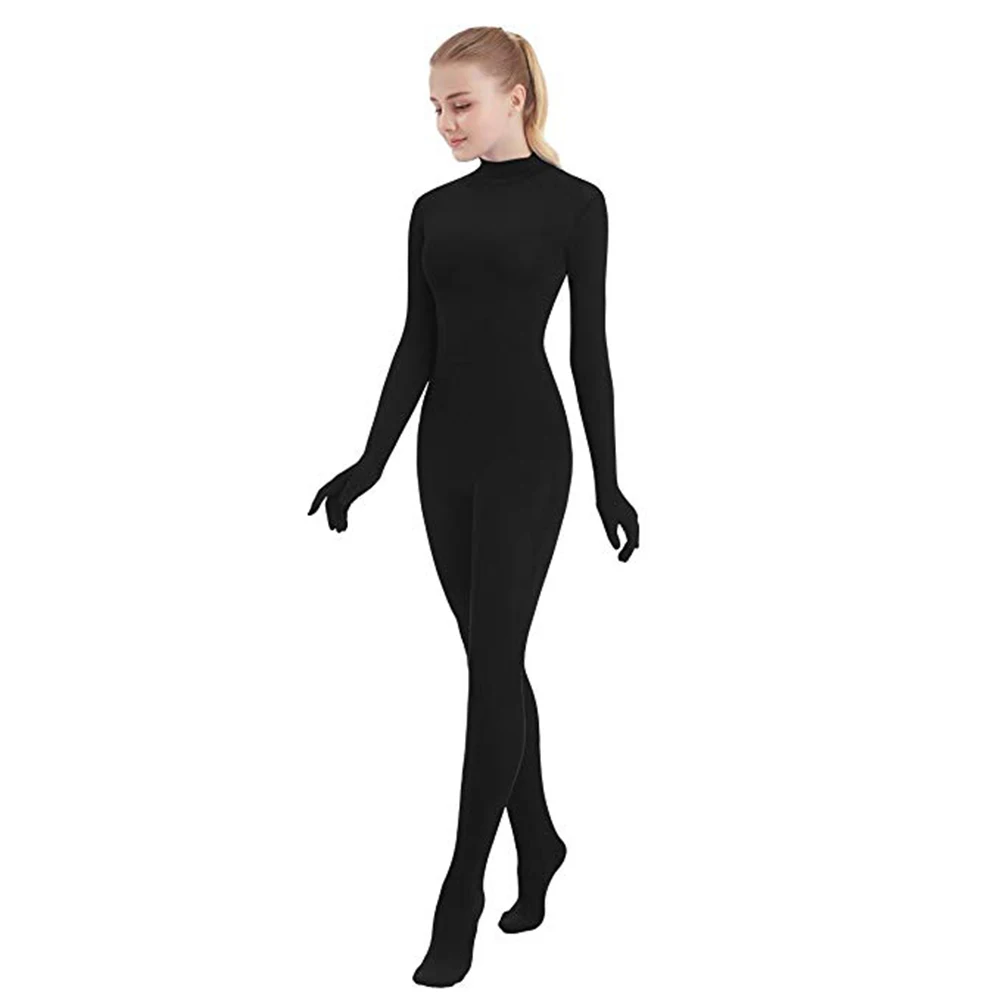 SPEERISE взрослый полный тело унисекс Zentai черный лайкра спандекс обтягивающие