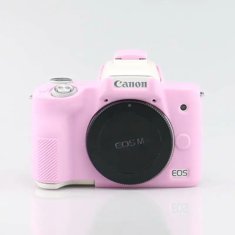 pink Силиконовая кожа брони чехол корпус протектор для Canon EOS M50 цифровая камера Внутренний мягкий чехол - Цвет: pink