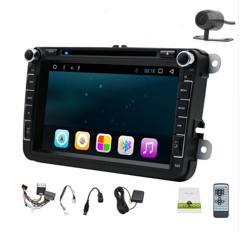 Android 9 0 четырехъядерный 1024*600 экран 2 DIN автомобильный DVD GPS Радио стерео для VW Golf