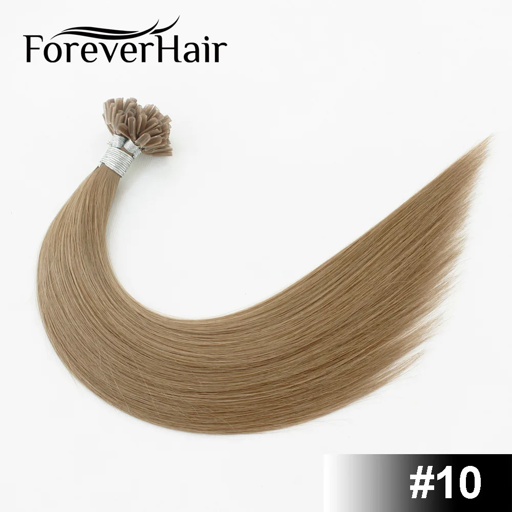 #10 FOREVER HAIR 0,8 г/локон 1" Remy европейские капсулы для наращивания волос кератиновые накладные натуральные человеческие волосы 50 шт./pac - Цвет: #10