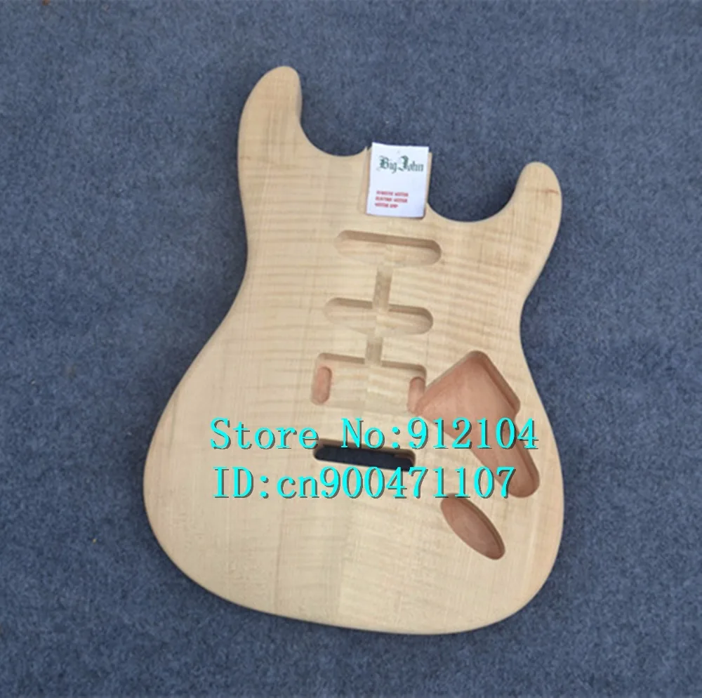 Без картины новый Одиночная волна электрогитара тело с тигром полосами клена
