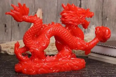 Jade green Dragon ornament Golden Town House Getting rich and ascending resin crafts sculpture decoration statues Home | Дом и сад