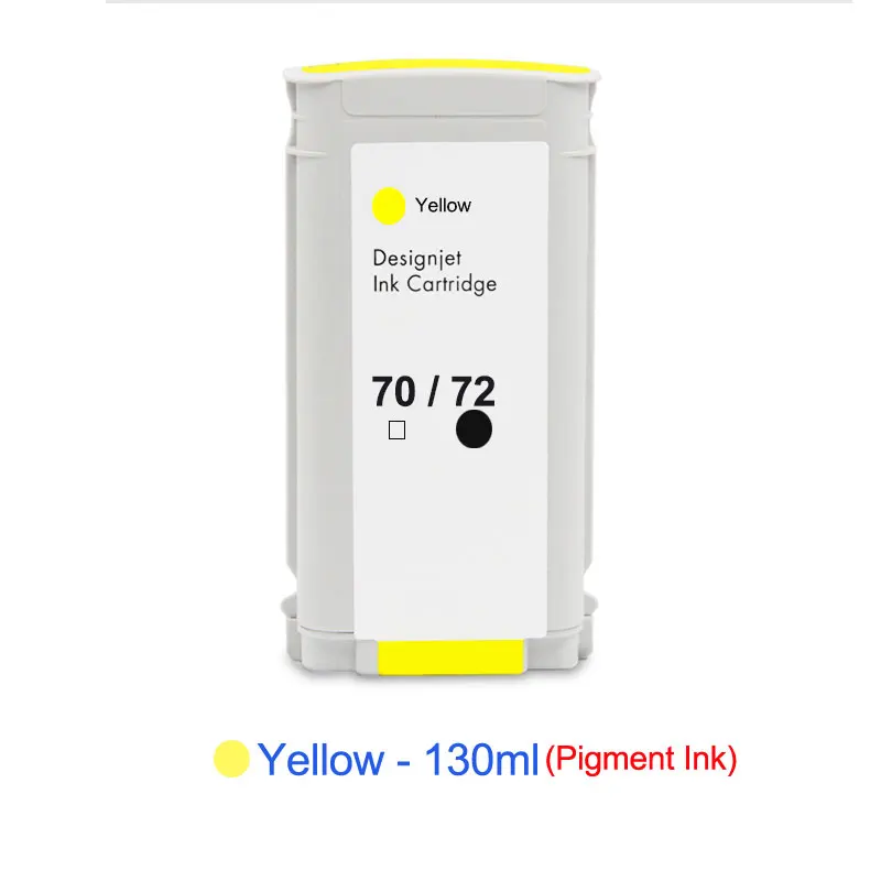 1 PCS - Yellow Третий вечерние 130 мл./шт. для hp 72 чернильный картридж с пигментными чернилами для hp T610 T620 T770 T790 T1100 T1120 T1200 T1300 принтер - Цвет: 1 PCS - Yellow