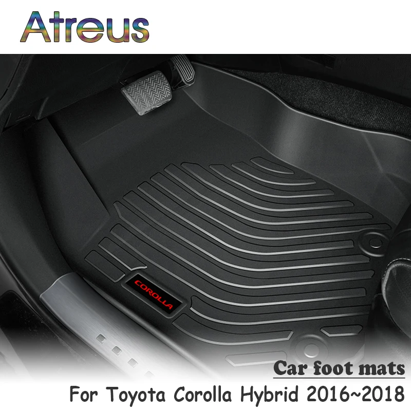 Atreus 1 комплект TPE автомобильный коврик для ног для Toyota Corolla Hybrid Стайлинг Противоскользящий водонепроницаемый ковер аксессуары