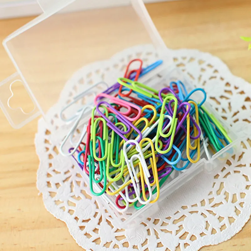 Яркие бумажные зажимы 85 шт./кор. эффективный офисный аксессуар металлические
