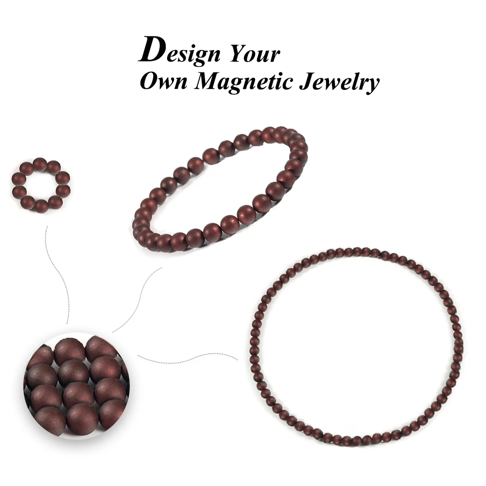 Inox Natural Powerful Magnetic Stone Hematite Beads Round Loose 7mm For DIY Necklace Bracelet Jewelry Making | Украшения и