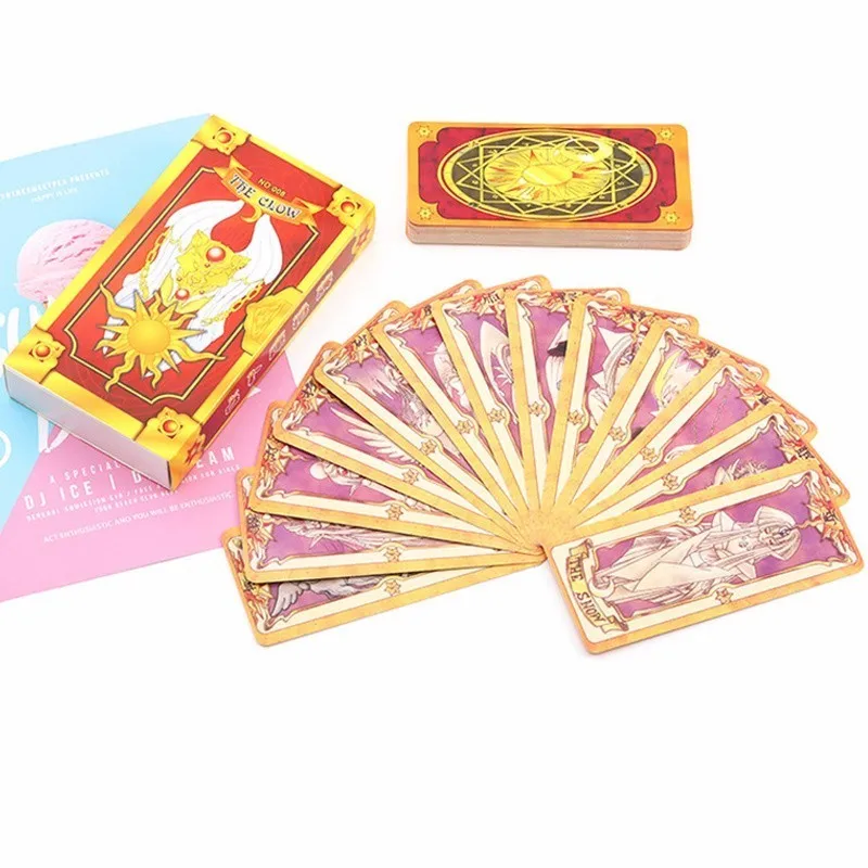 Аниме Cardcaptor Sakura Клоу карты Captor с Сакурой Таро Розовый и красный цвет КИНОМОТО