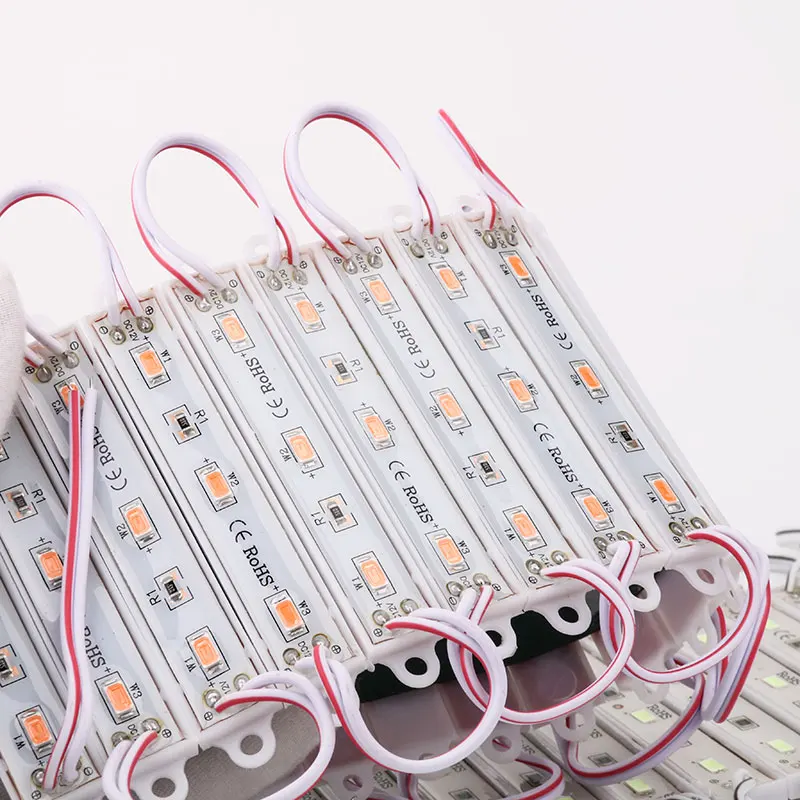 Низкие цены, чтобы очистить инвентарь! DC12V SMD5630 3 светодиодный/за штуку Высокая яркость светодиодный модуль, цвета: розовый, светло-голубой, короб для рекламы фоновый свет