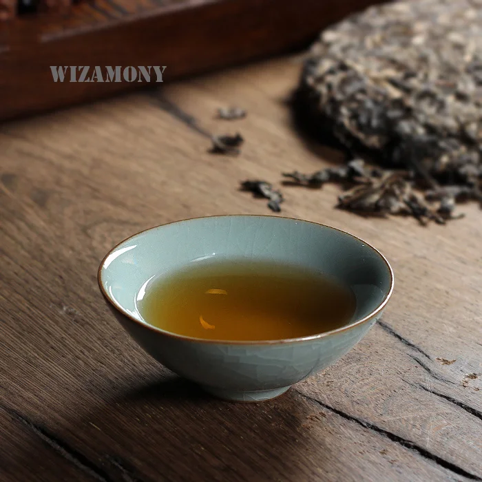 Купи 2 лота получи 3 лота! 2 шт китайский фарфор Longquan Celadon Китайская гайвань чайные чашки чайное блюдце чаша для чая 80 мл чайный горшок кофейная чашка