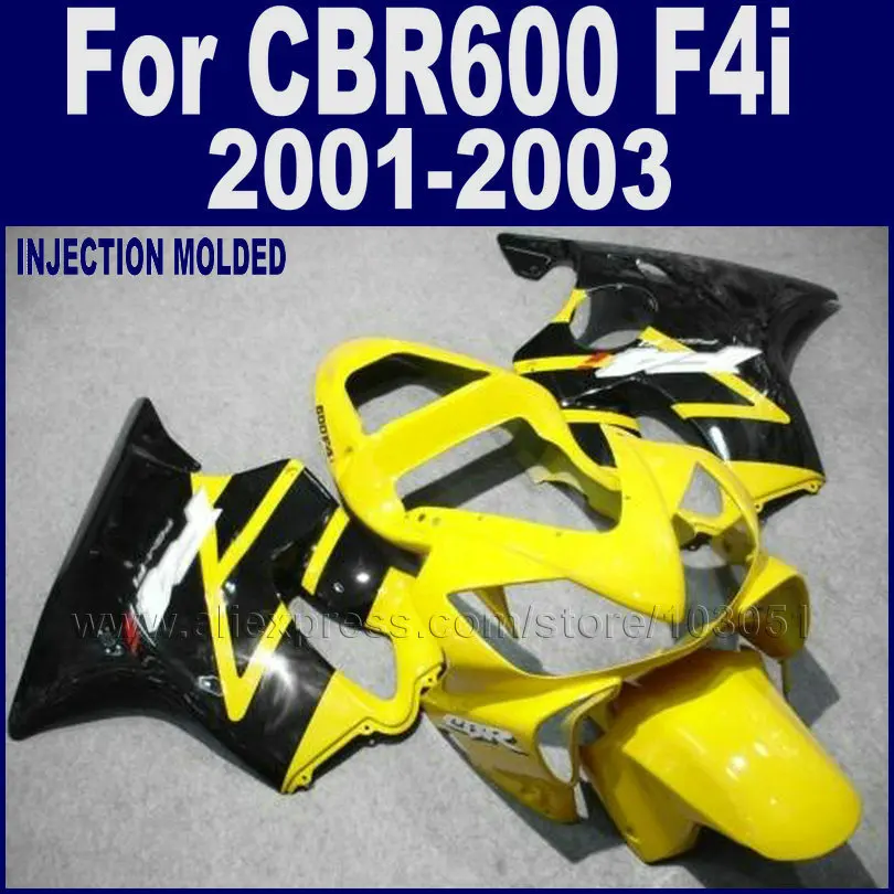 Индивидуальный Дорожный комплект обтекателей для Honda 2001 2002 2003 желтый черный CBR 600