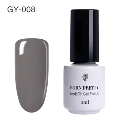 BORN PRETTY Фиолетовый УФ-Гель-лак Soak Off вино серый кофе красный серия Гель-лак для нейл-арта лак 1 бутылка 5 мл