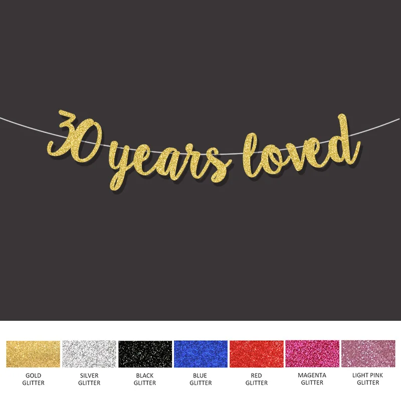 Баннер с надписью happy birthday 30 лет|Флажки вымпелы и конфетти| |