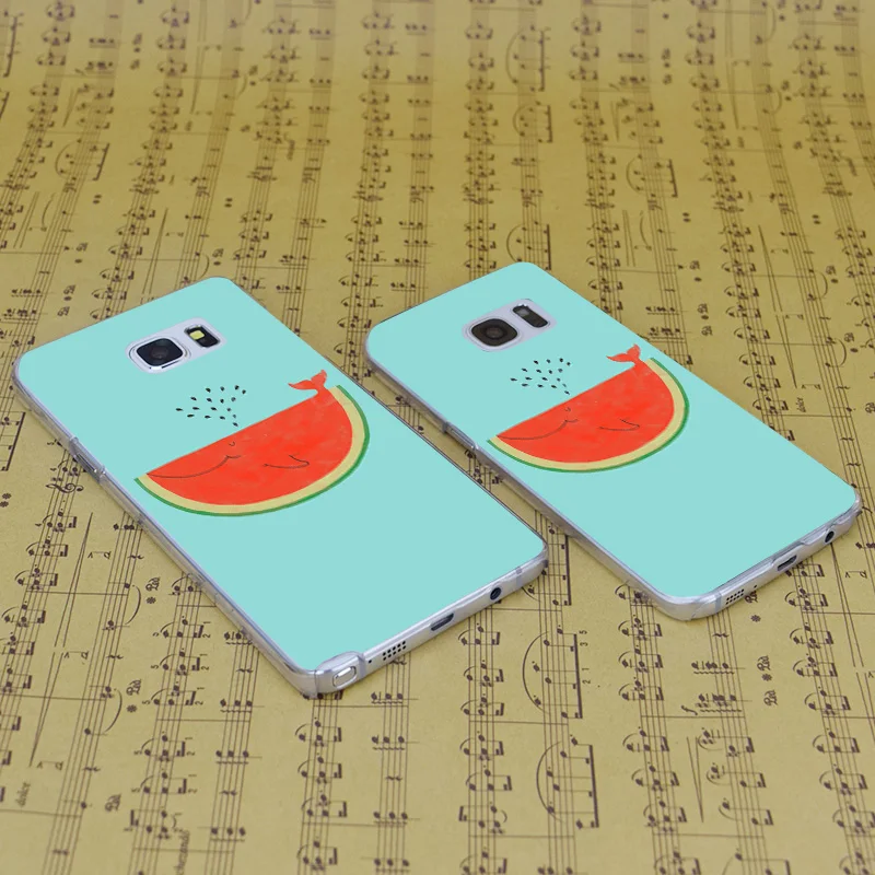 Dream Фокс b4306 арбуз КИТ плоские прозрачные Жесткий Чехол для Samsung Galaxy S 4 5 6 7 8 мини Edge