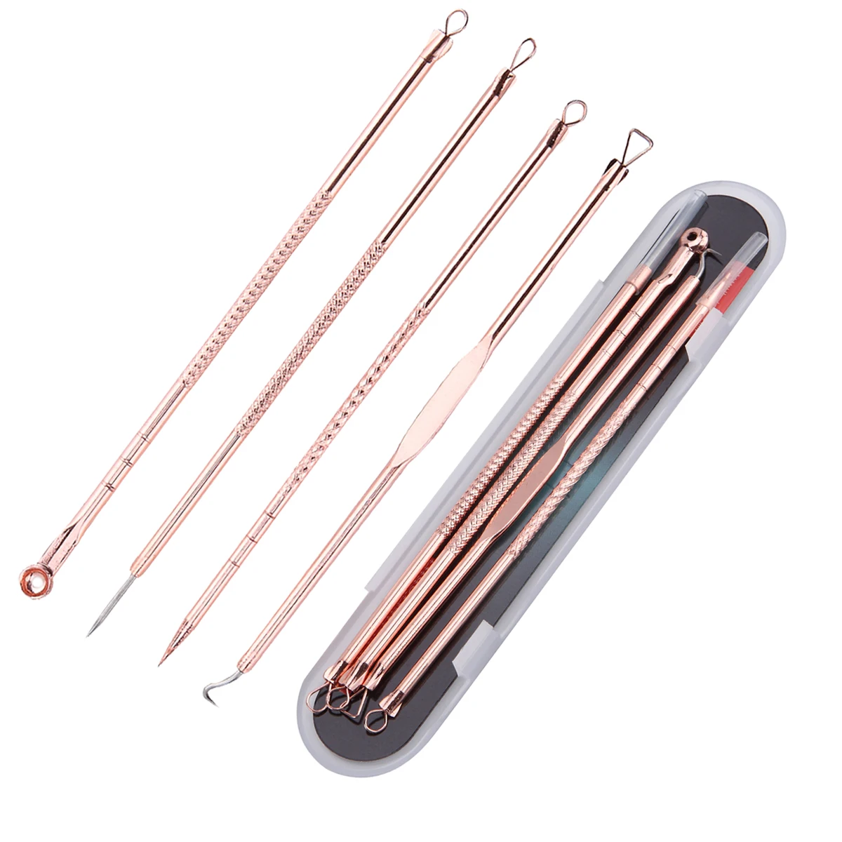 4 шт./компл. Rosegold двухсторонние иглы для акне точечный инструмент удаления