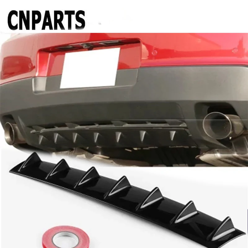 

CNPARTS для Kia Rio 3 Ceed Toyota Corolla 2008 Avensis C-HR RAV4 Mazda 3 6 Автомобильный задний бампер 3D Cool Shark Стикеры для спойлера