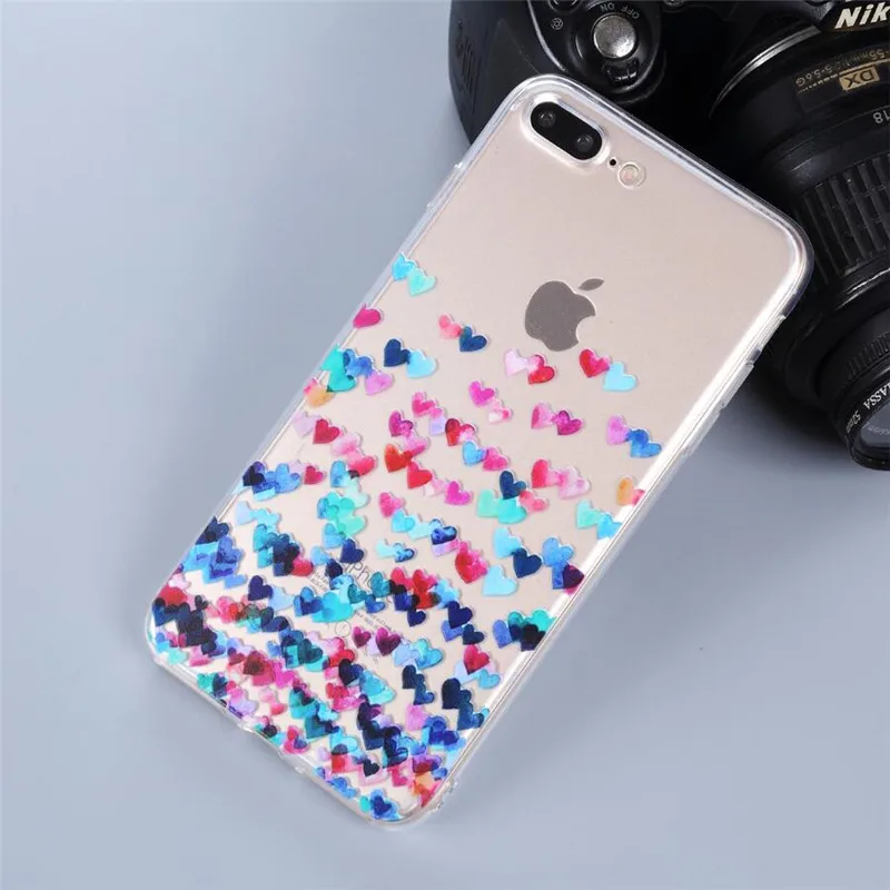 Мягкий силиконовый чехол для телефона iphone 7 8 5 5S s SE 6 6s Plus x 10 прозрачный ТПУ с