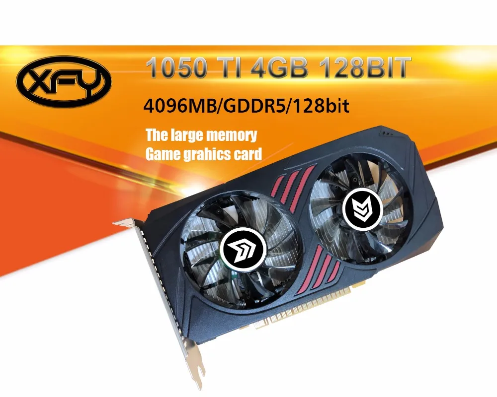 Видеокарта PCI-E GTX1050TI 4 ГБ/4096 МБ DDR5 128 бит видеокарта для Nvidia GTX