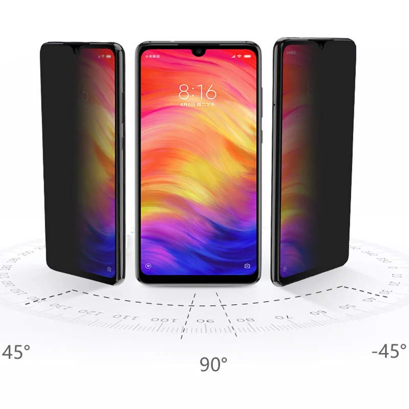 Exunton для XiaoMi Redmi 7 2.5D антишпионское твердое закаленное стекло для Redmi 7 антибликовое анти шпионское Защитное стекло для экрана