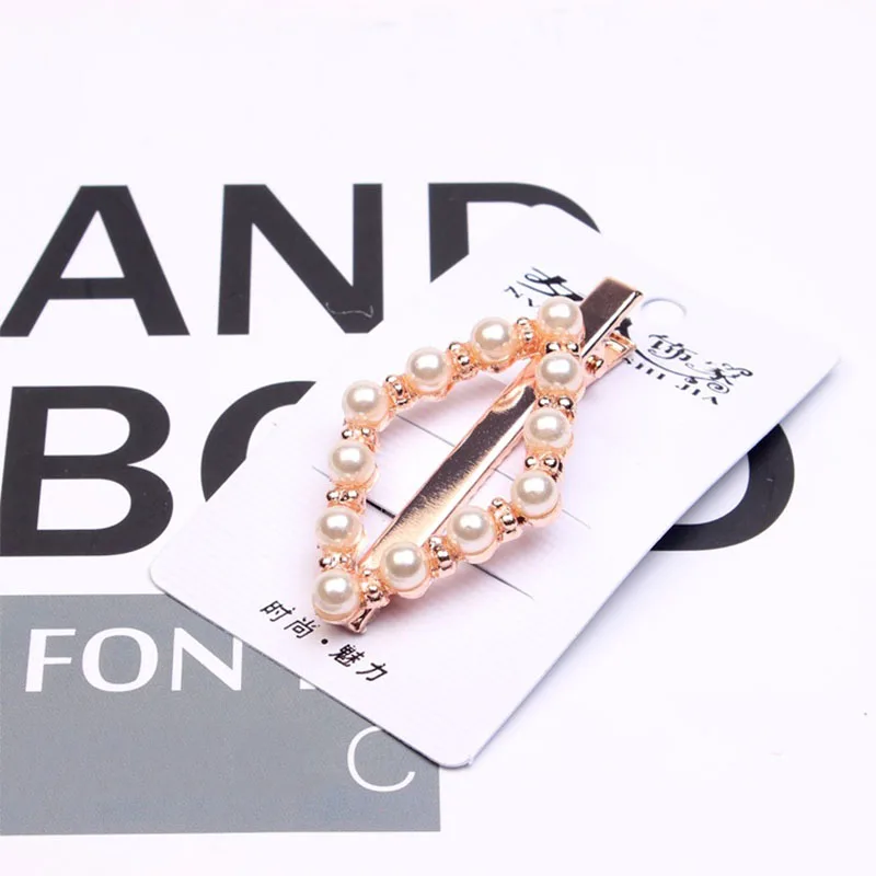 Hot Sale 1PC New Pearl Headdress Hairband Hairpin Fashion Women Rose Gold Hair Clip Accessories |