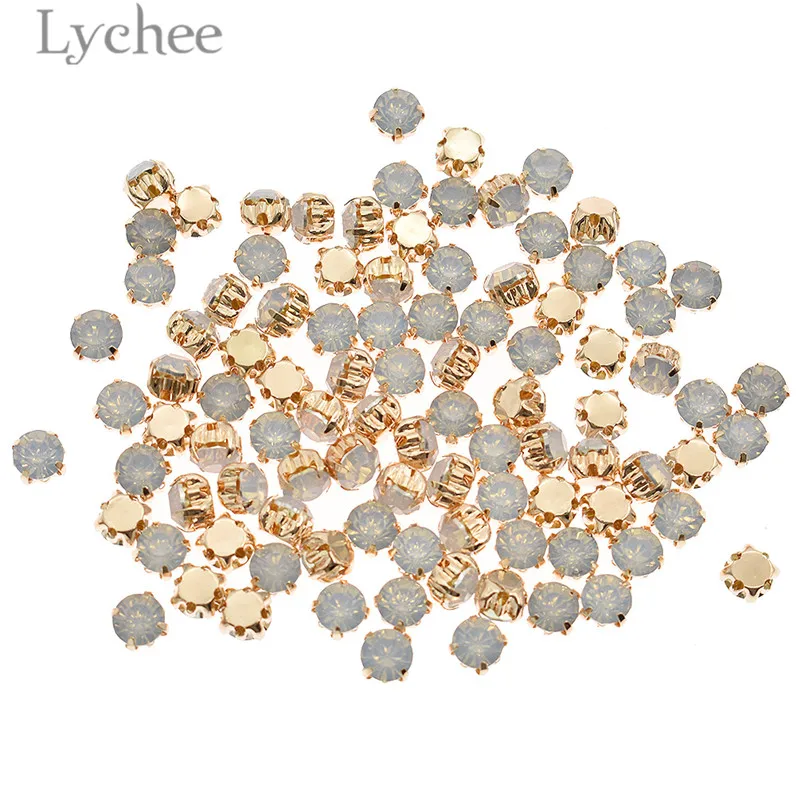 Lychee Life 6 мм опал Красочные Стразы для шитья с кристаллами DIY швейный материал