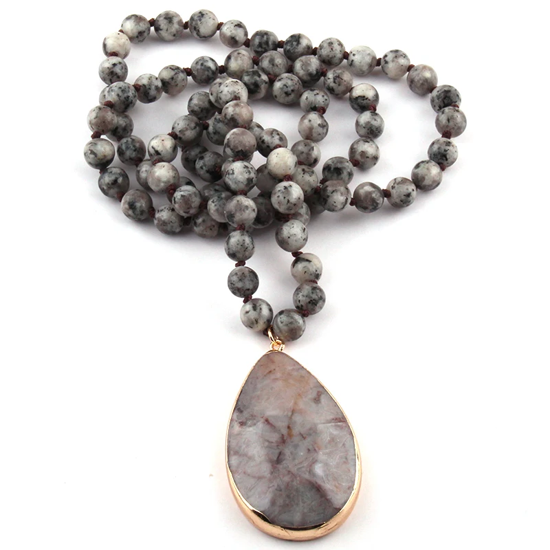 Free Shipping Bohemian Jewelry Fashion Stone Knotted Natural Pendant Necklaces For Women | Украшения и аксессуары