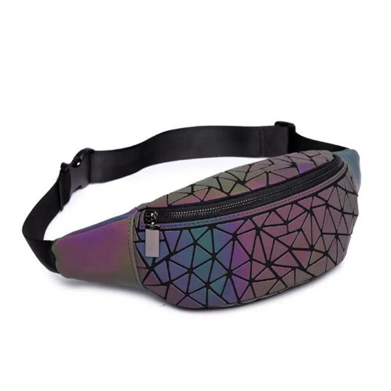 Модные женские светящиеся поясные сумки поясная сумка нагрудная геометрические