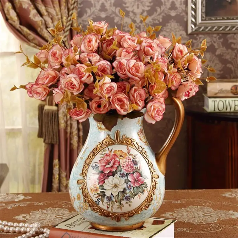 Декоративные вазы в европейском стиле украшения для свадебного подарка гостиной