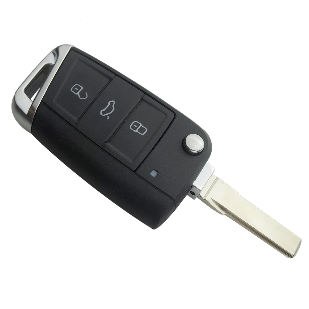 OkeyTech для VW Golf 7 GTI MK7 Skoda Octavia A7 сиденья новые 3 кнопки Складной флип чехол для дистанционного ключа автомобиля чехол Fob оболочка без логотипа - Количество кнопок: 4 Кнопки