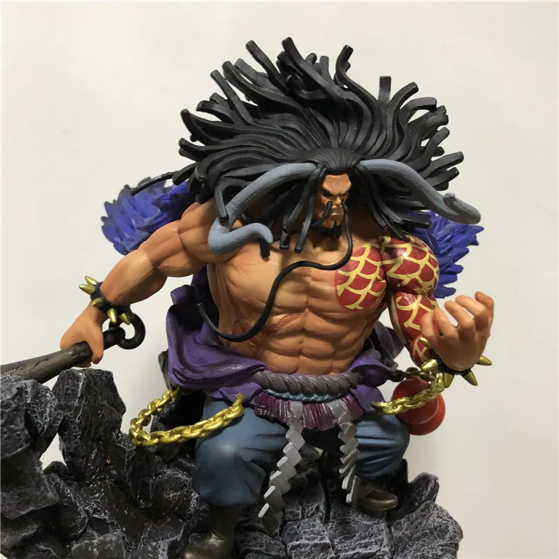 Один кусок четыре императора Kaido Quatro Ver. ПВХ Luffy Fighter ПВХ Фигурки Модель Куклы Игрушки 19 см